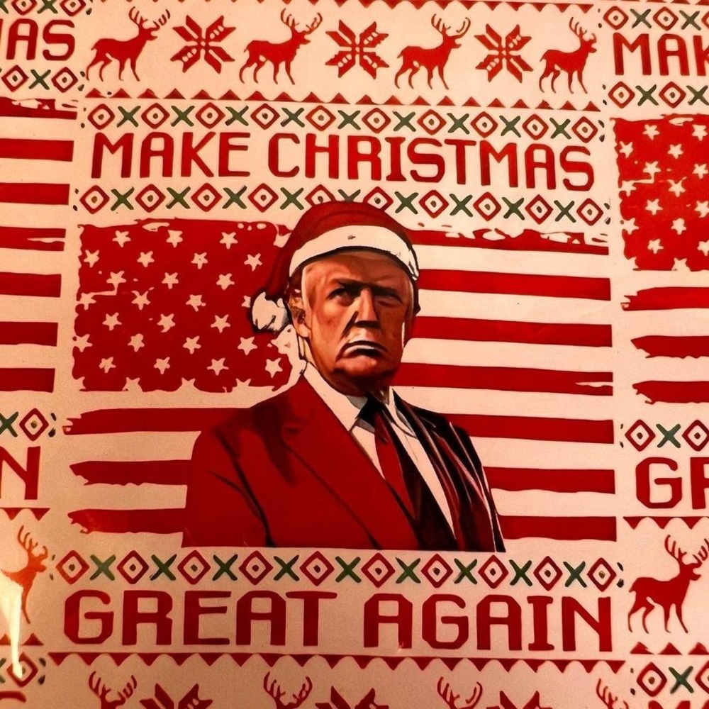 Trump Wrapping Paper Unisex 30x36 Red NEW Make Christmas Great Again MAGA